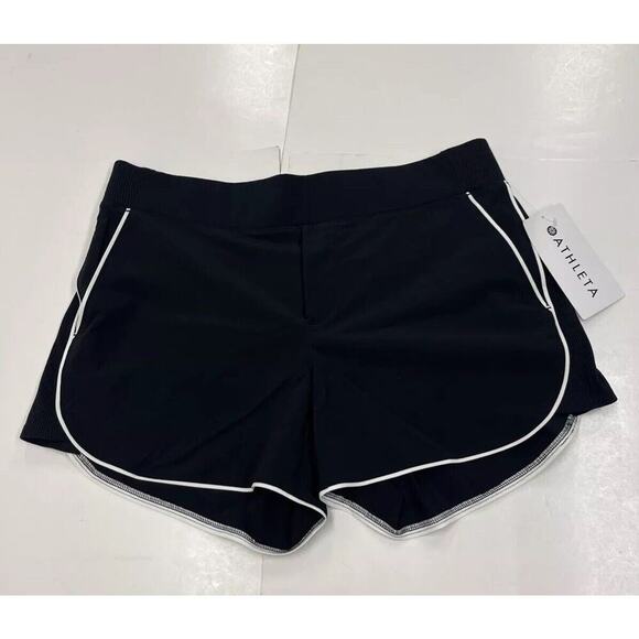 NEW!! Athleta Brooklyn Shorts 4” Athleisure Featherweight Packable Black Sz 10